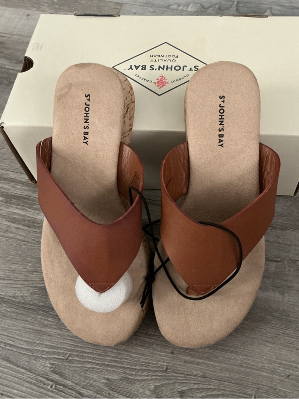 St. John's Bay Womens Cognac Salden Flip-Flops Sandal